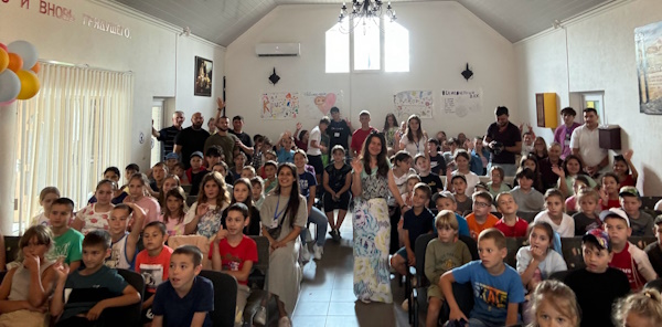 Kids at church camp in Sofievca, Moldova